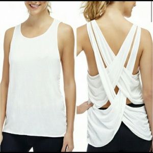 Fabletics criss cross open back tank. Size small.